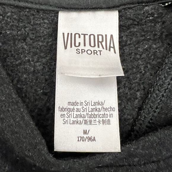 Victoria Sport Womens Heavyweight Pullover Medium Gray Long Sleeve Keyhole Back - Picture 5 of 7